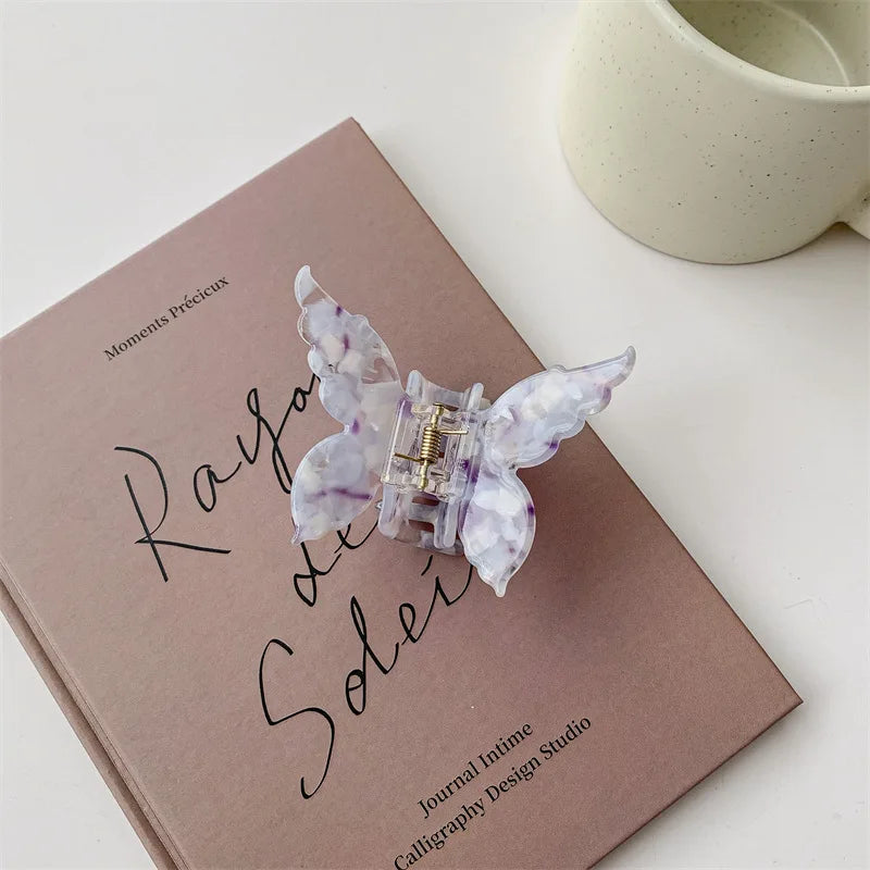 New Vintage Acetate Hair Claw Clip Sweet Butterfly Hair Clip Hairpin Barrettes Trendy Hair Accessories Barrettes for Women Girls
