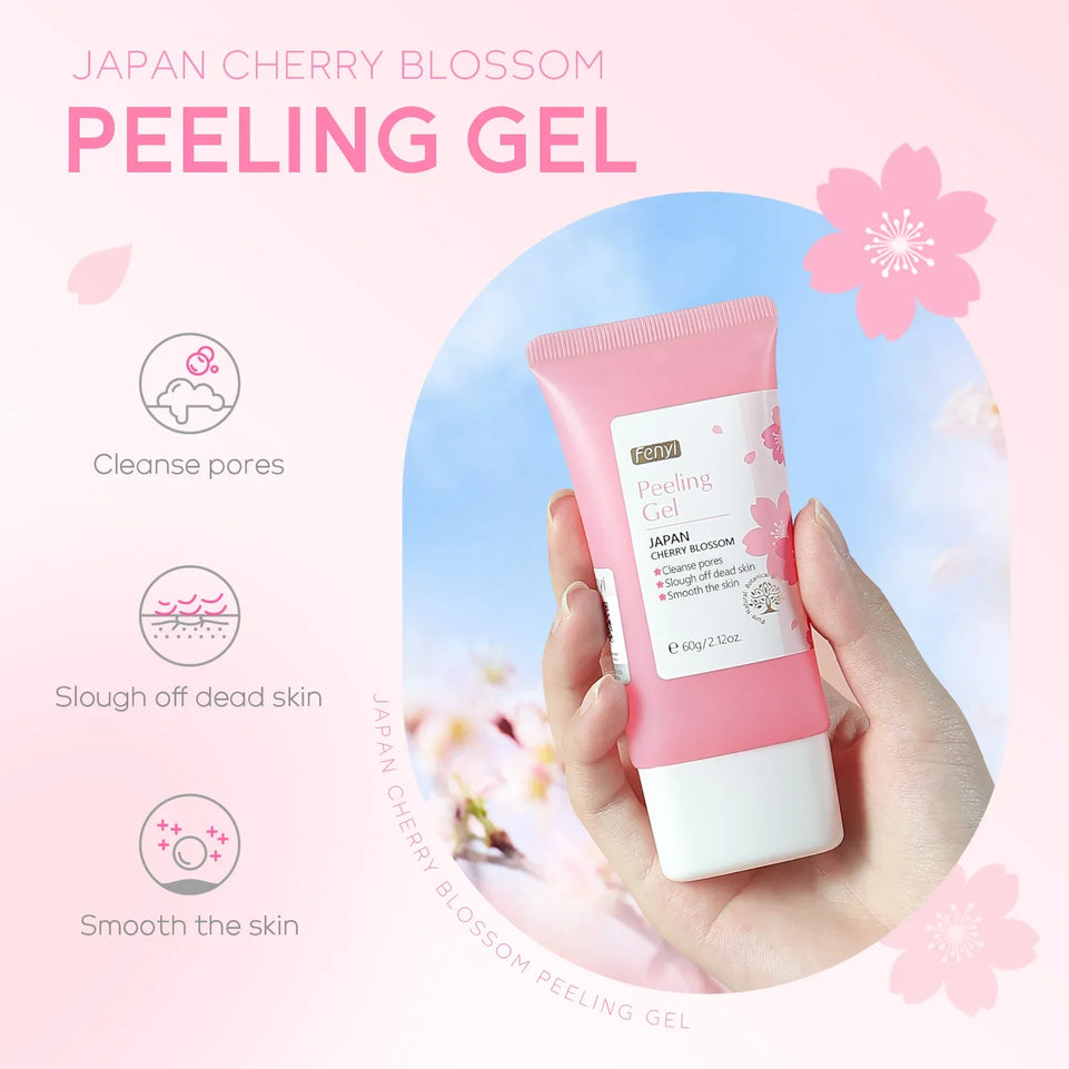 Sakura Face Deep Cleaning Exfoliating Gel Skin Care Whitening Moisturizer Repair Facial Scrub Skin Care 60g