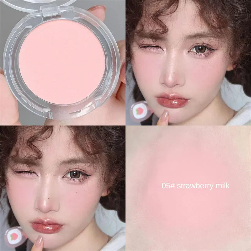 Monochrome blush Matte Natural Cheek Color Brightening Face Waterproof Facial Contouring Makeup Blush Powder Soft Makeup