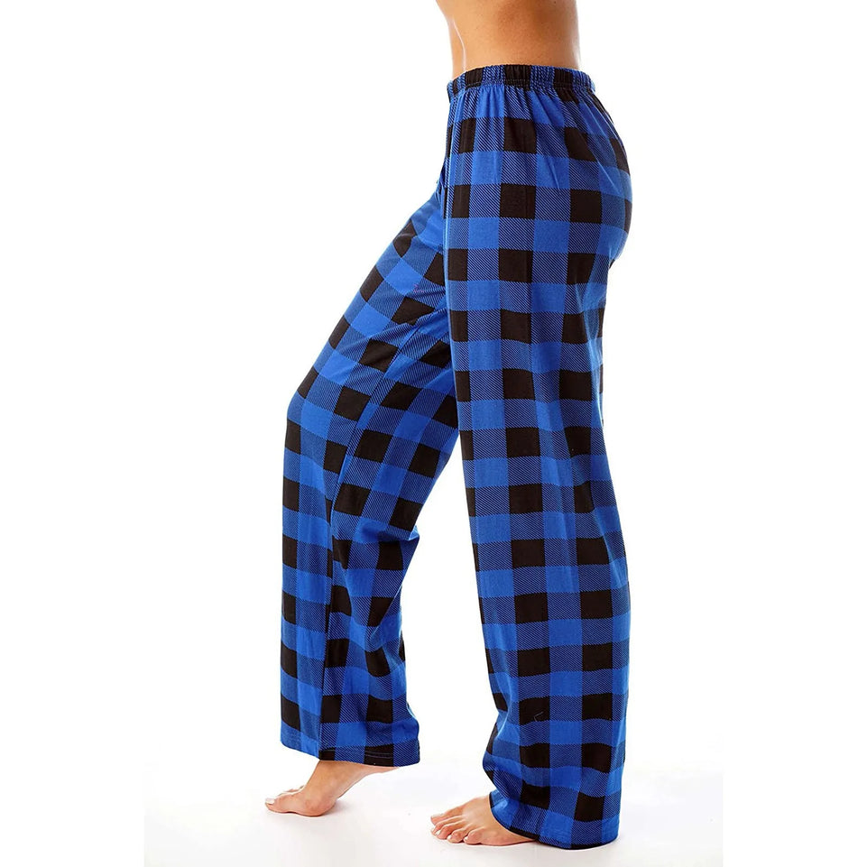 Women Pants Plaid Cotton Loose Ladies Pajama Pants Pyjama Trousers Men Sleep Bottoms Lounge Wear Sleep Lounge Pants Bottoms