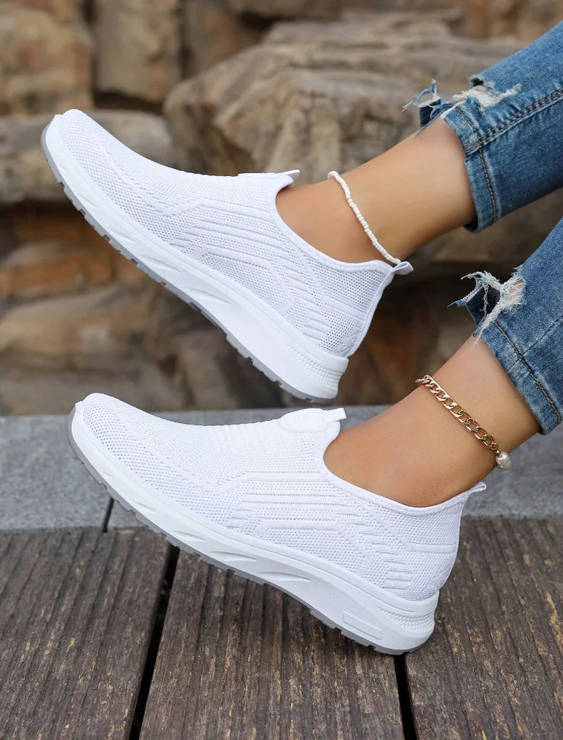 Women's Sneaker Loafers Tennis Femimino Ladies Slip On Breathable Sports Shoes Designer Barefoot Shoes Ballet Flats