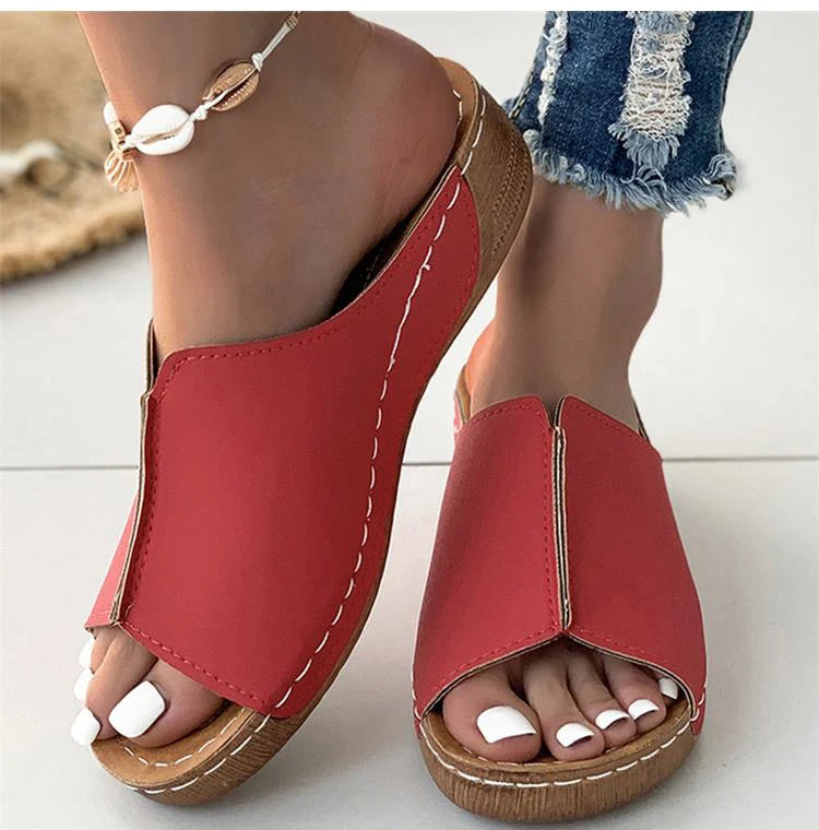 Women Shoes Sandals Summer Party Walking Shoes Slip On Sandals Ladies Wedge Shoes Woman Casual Female Footwear Slippers Woman