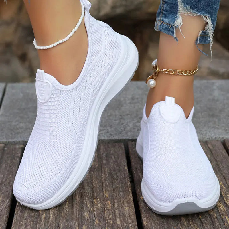 Women's Sneaker Loafers Tennis Femimino Ladies Slip On Breathable Sports Shoes Designer Barefoot Shoes Ballet Flats