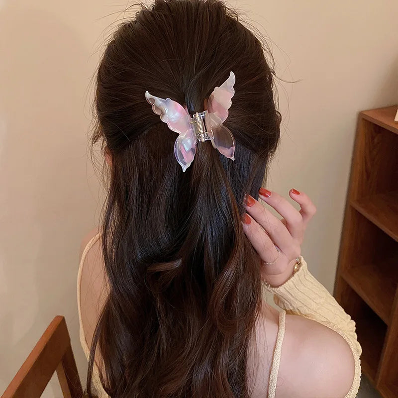 New Vintage Acetate Hair Claw Clip Sweet Butterfly Hair Clip Hairpin Barrettes Trendy Hair Accessories Barrettes for Women Girls