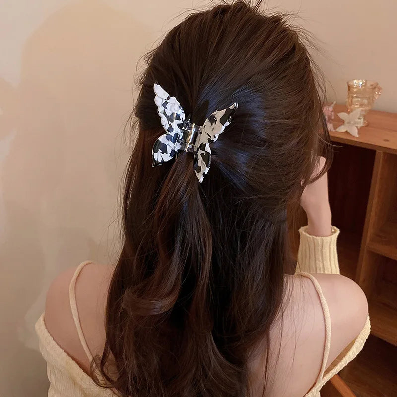 New Vintage Acetate Hair Claw Clip Sweet Butterfly Hair Clip Hairpin Barrettes Trendy Hair Accessories Barrettes for Women Girls