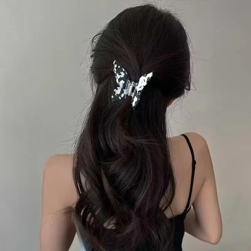 New Vintage Acetate Hair Claw Clip Sweet Butterfly Hair Clip Hairpin Barrettes Trendy Hair Accessories Barrettes for Women Girls