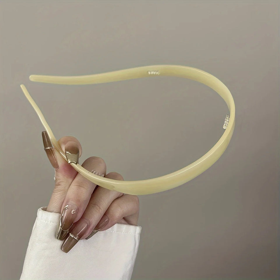 1 Ladies Non-Clamping Ear Bone Hair Accessories Acetic Acid Headband Headband High-End Hairband Girls 2024 New Summer Elegant He