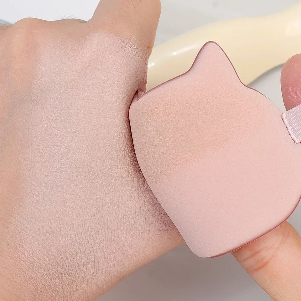 10PCS Cute Cat Makeup Puff Foundation Cosmetic Puff Smooth Powder Concealer Beauty Dry and Wet Dual-use Powder Puff Makeup Tool
