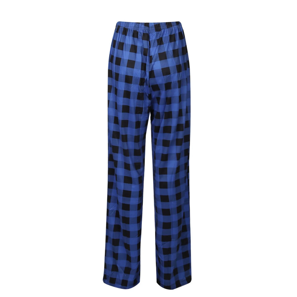 Women Pants Plaid Cotton Loose Ladies Pajama Pants Pyjama Trousers Men Sleep Bottoms Lounge Wear Sleep Lounge Pants Bottoms