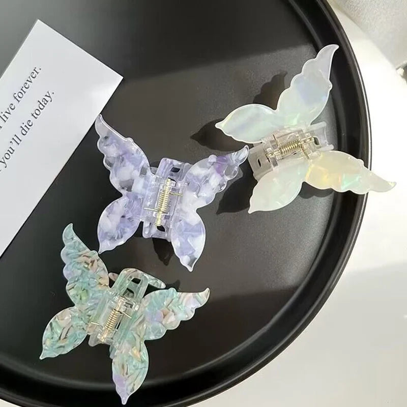 New Vintage Acetate Hair Claw Clip Sweet Butterfly Hair Clip Hairpin Barrettes Trendy Hair Accessories Barrettes for Women Girls