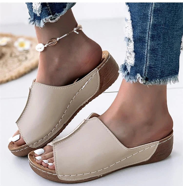 Women Shoes Sandals Summer Party Walking Shoes Slip On Sandals Ladies Wedge Shoes Woman Casual Female Footwear Slippers Woman