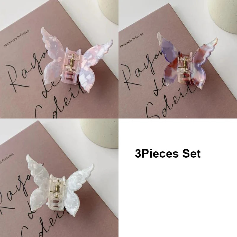 New Vintage Acetate Hair Claw Clip Sweet Butterfly Hair Clip Hairpin Barrettes Trendy Hair Accessories Barrettes for Women Girls