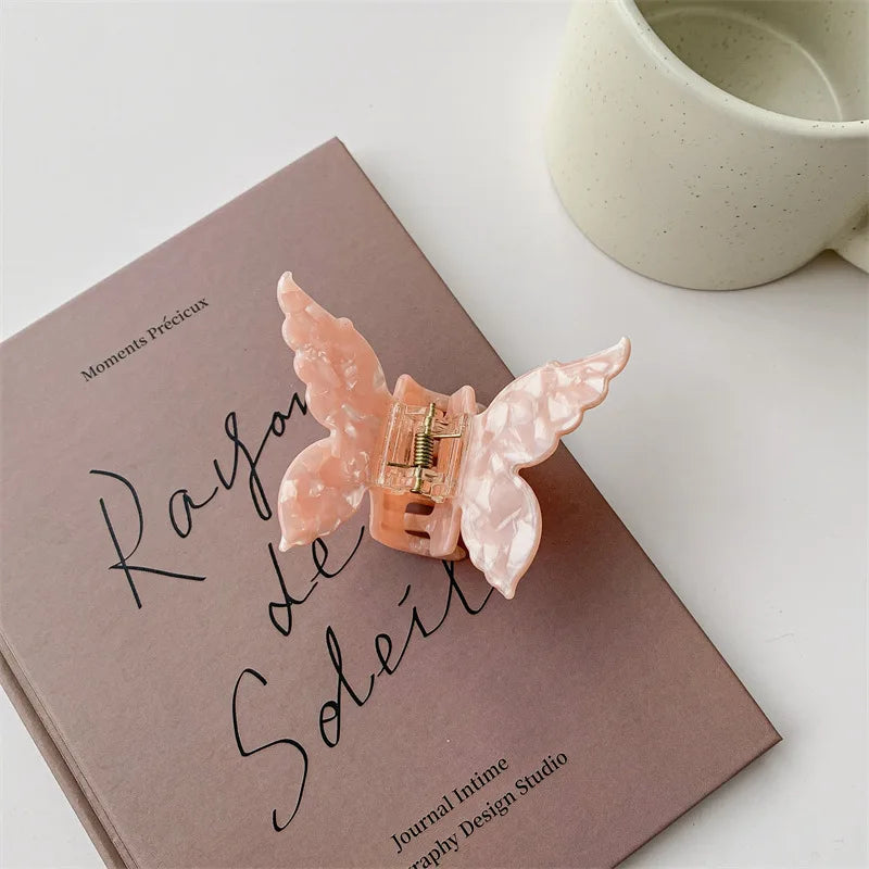 New Vintage Acetate Hair Claw Clip Sweet Butterfly Hair Clip Hairpin Barrettes Trendy Hair Accessories Barrettes for Women Girls