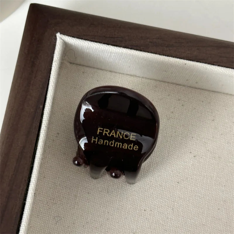 Woman Mini Exquisite Version Gold Label Acetate Small Hair Claws Barrettes Lady Trendy Side Clips Girls Cute Hair Accessories