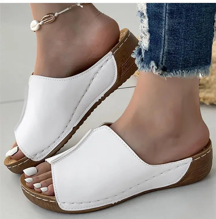 Women Shoes Sandals Summer Party Walking Shoes Slip On Sandals Ladies Wedge Shoes Woman Casual Female Footwear Slippers Woman