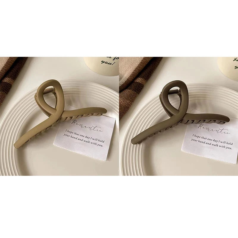 2/4Pcs Women Hair Claw Clip Cross Matte Hairpin Fashion Hairgrips Large Hair Claw Crab Clips Girls Korean Hair Accessories