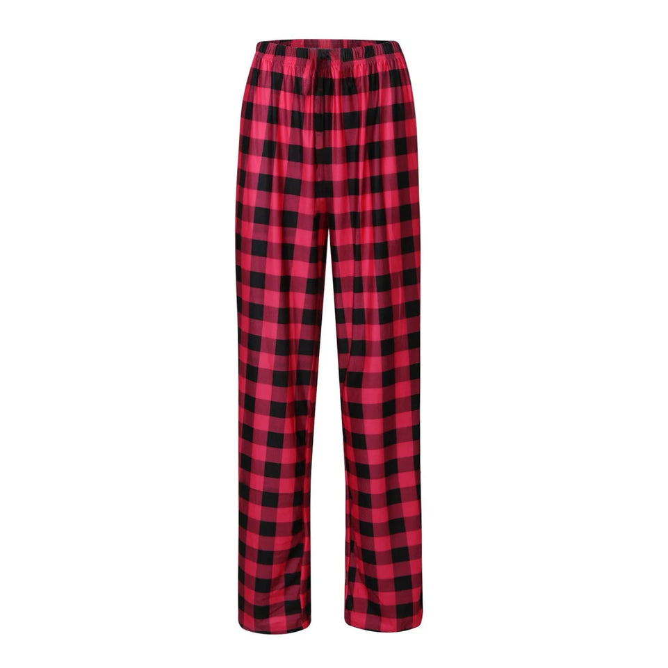 Women Pants Plaid Cotton Loose Ladies Pajama Pants Pyjama Trousers Men Sleep Bottoms Lounge Wear Sleep Lounge Pants Bottoms