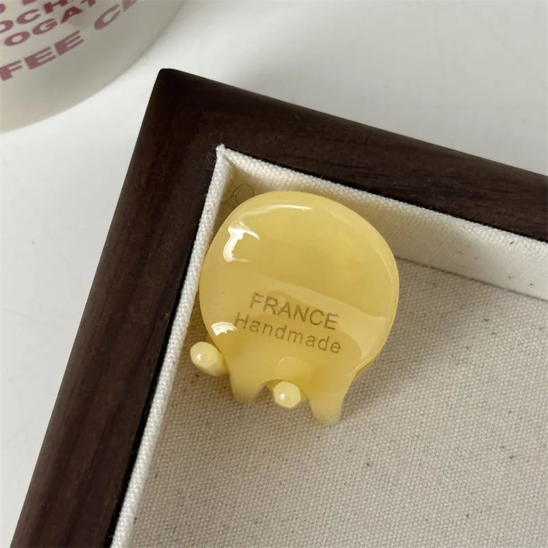 Woman Mini Exquisite Version Gold Label Acetate Small Hair Claws Barrettes Lady Trendy Side Clips Girls Cute Hair Accessories