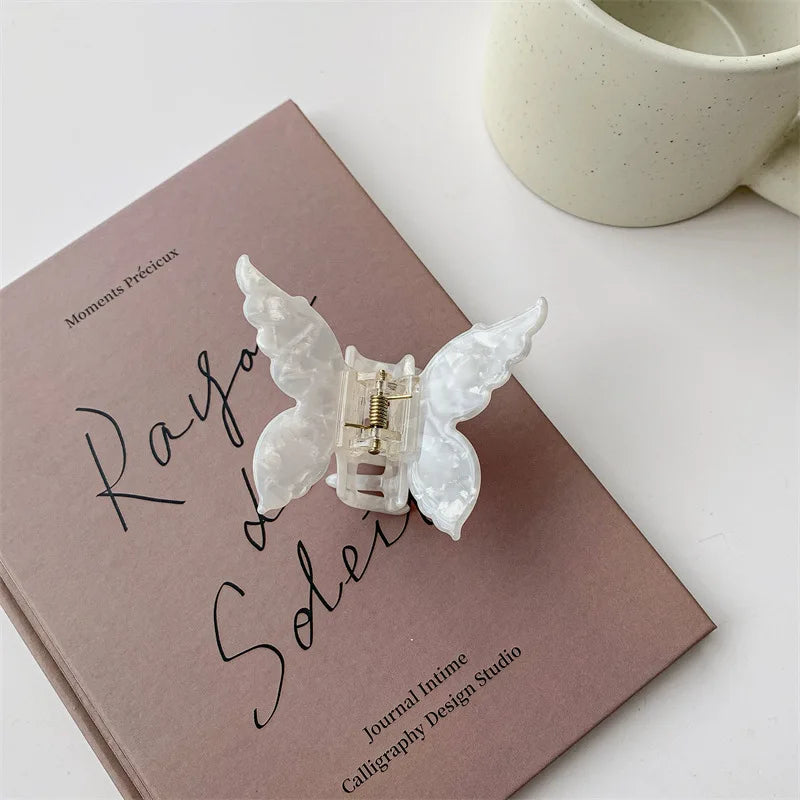 New Vintage Acetate Hair Claw Clip Sweet Butterfly Hair Clip Hairpin Barrettes Trendy Hair Accessories Barrettes for Women Girls