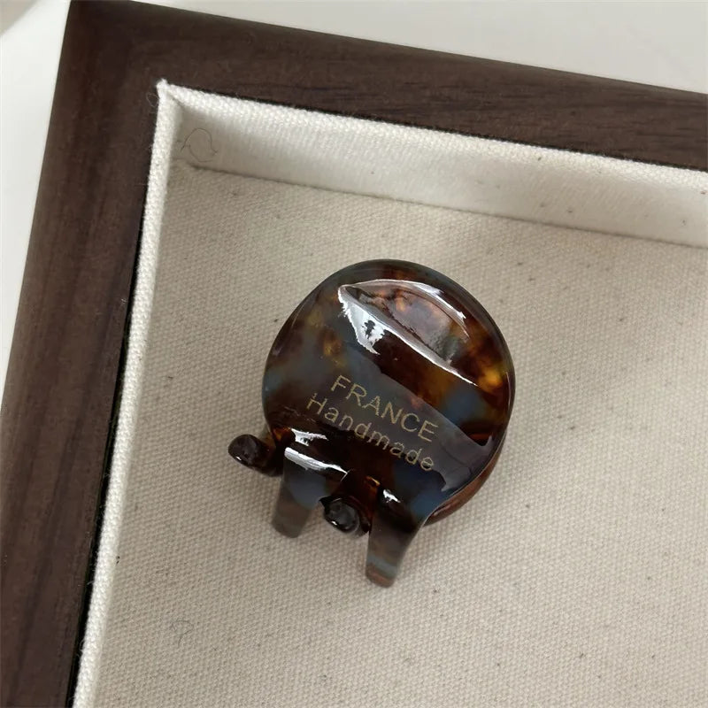 Woman Mini Exquisite Version Gold Label Acetate Small Hair Claws Barrettes Lady Trendy Side Clips Girls Cute Hair Accessories