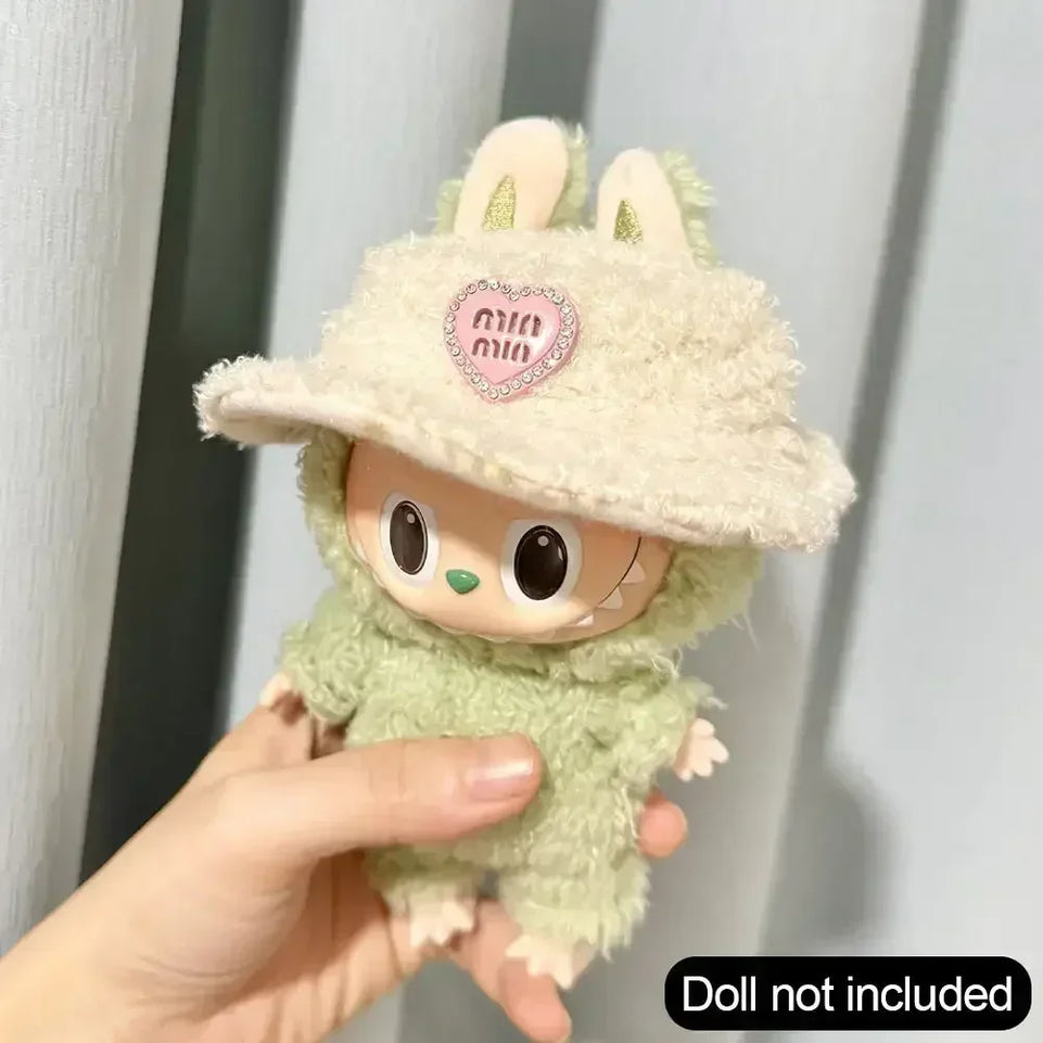 For Labubu V1 V2 Idol Cute Doll Clothes Fashion Sweater Outfit Accessories Sitting Party Pink White