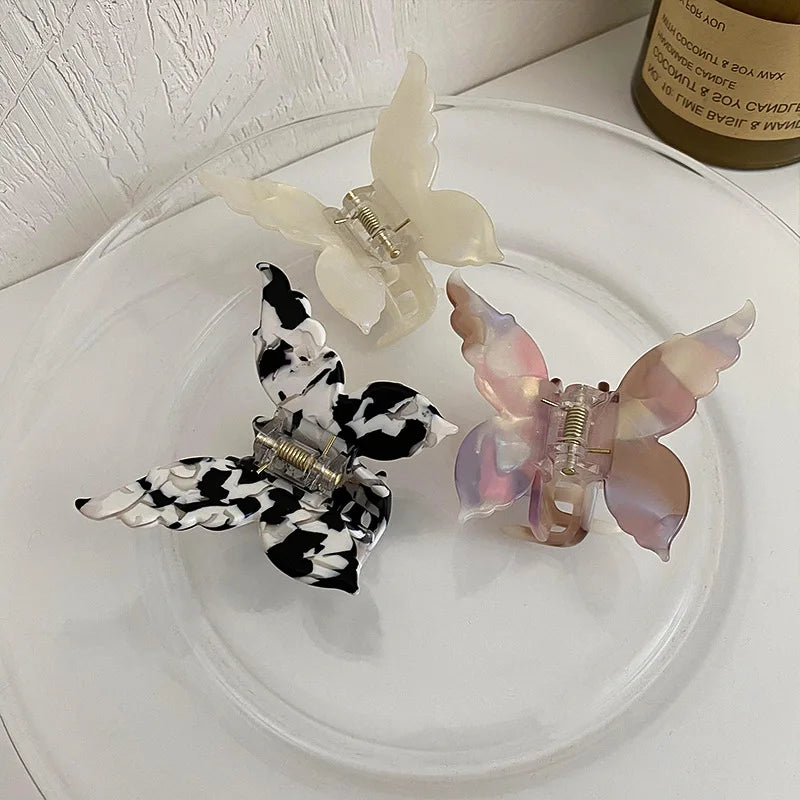 New Vintage Acetate Hair Claw Clip Sweet Butterfly Hair Clip Hairpin Barrettes Trendy Hair Accessories Barrettes for Women Girls