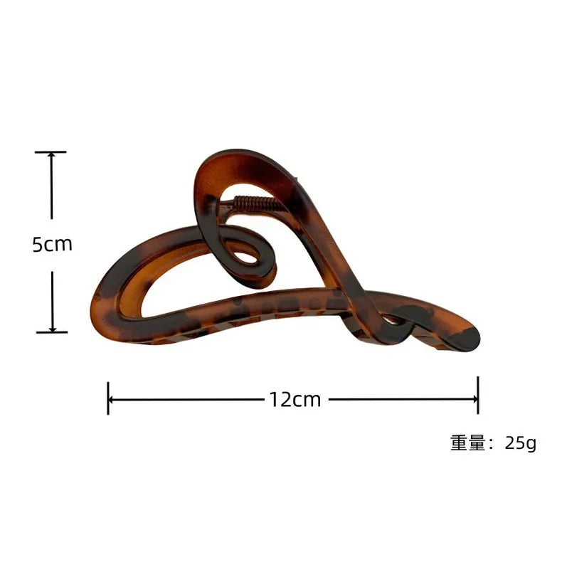 New Large Heart Hair Claws Clips Women Girls Ponytail Holder Plastic Crab Hair Clamp Barrettes Hairpins Hair Accessories Fashion
