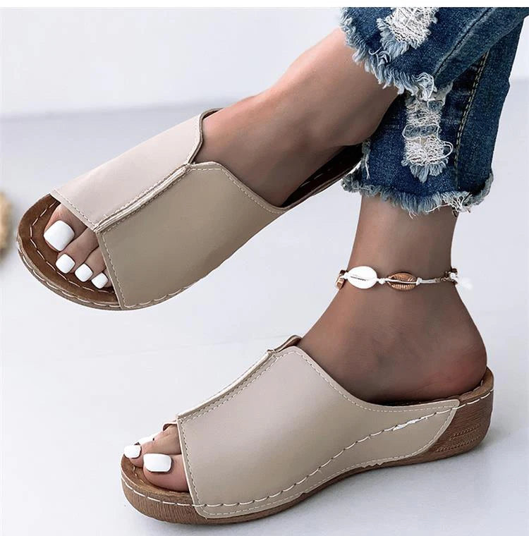 Women Shoes Sandals Summer Party Walking Shoes Slip On Sandals Ladies Wedge Shoes Woman Casual Female Footwear Slippers Woman