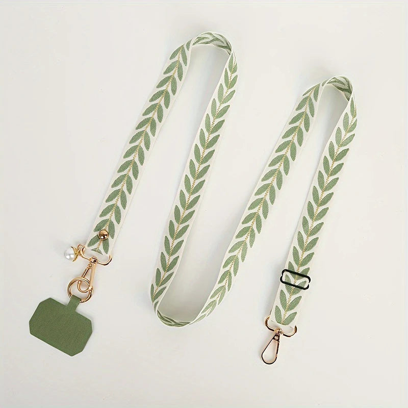 Universal Adjustable Mobile Phone Lanyard for Women Crossbody Single Shoulder Neck Strap Pearl Pendant Hanging Anti Loss Rope