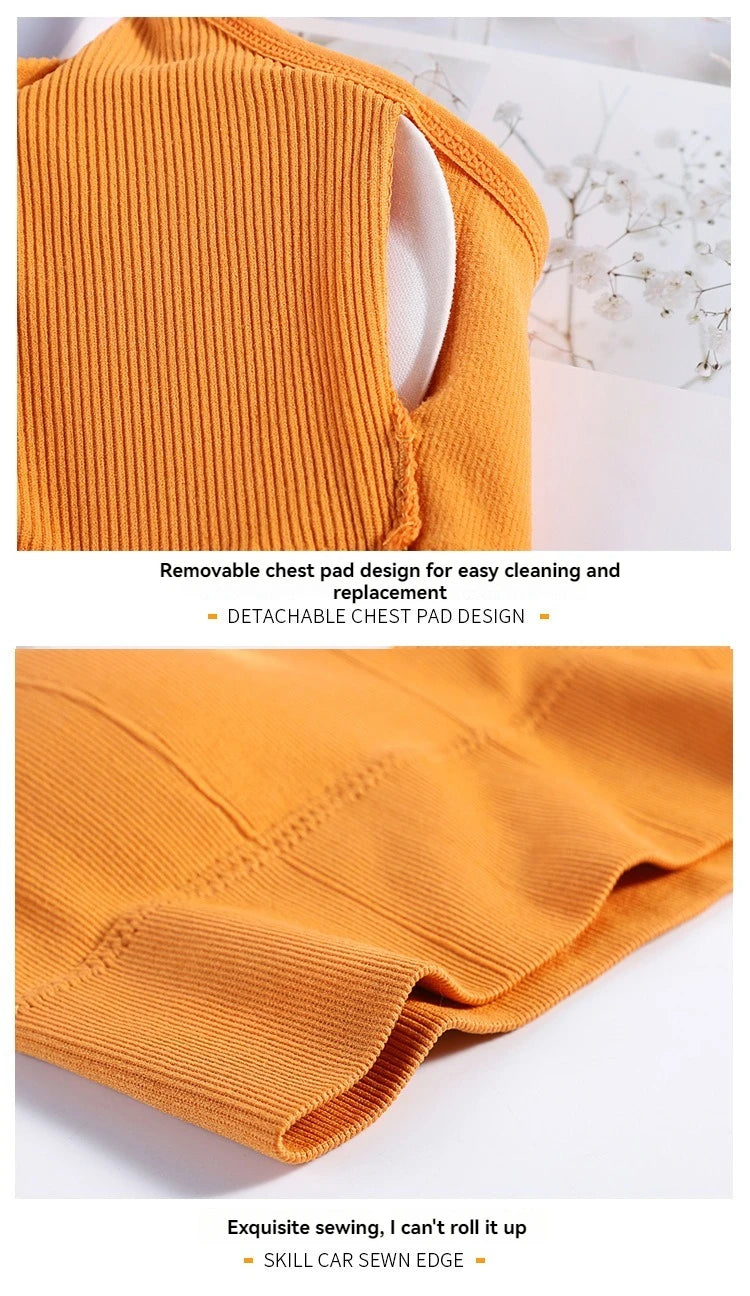 Backless Sportswear Woman Gym Sports Bra Seamless Womens Underwear Adjustable Shoulder Strap Inner Padded Yoga Vest Bralette