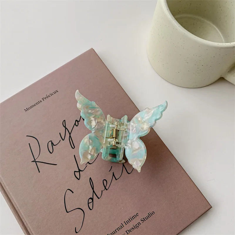 New Vintage Acetate Hair Claw Clip Sweet Butterfly Hair Clip Hairpin Barrettes Trendy Hair Accessories Barrettes for Women Girls