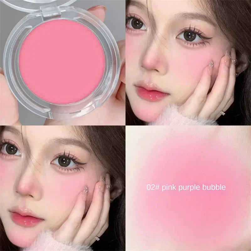 Monochrome blush Matte Natural Cheek Color Brightening Face Waterproof Facial Contouring Makeup Blush Powder Soft Makeup