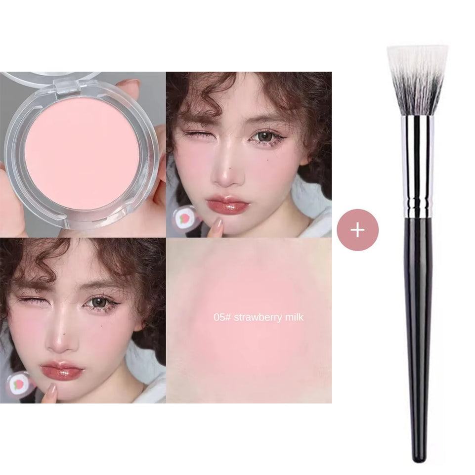 Monochrome blush Matte Natural Cheek Color Brightening Face Waterproof Facial Contouring Makeup Blush Powder Soft Makeup