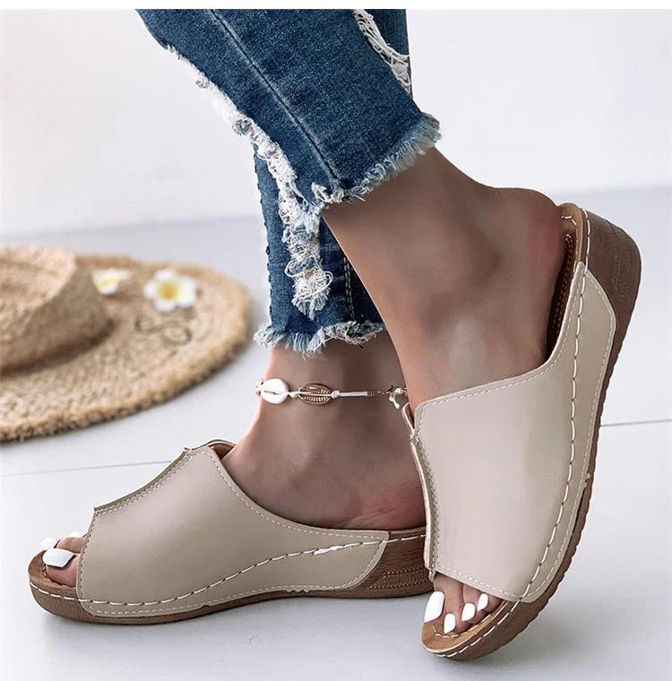 Women Shoes Sandals Summer Party Walking Shoes Slip On Sandals Ladies Wedge Shoes Woman Casual Female Footwear Slippers Woman