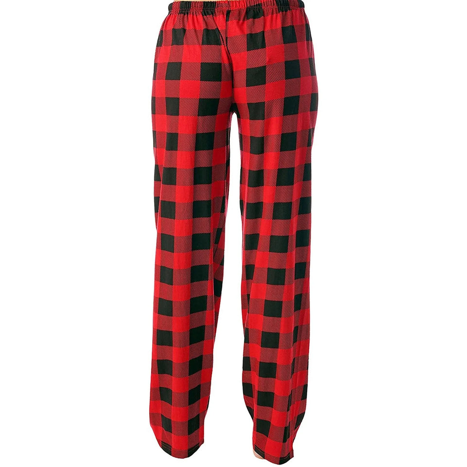 Women Pants Plaid Cotton Loose Ladies Pajama Pants Pyjama Trousers Men Sleep Bottoms Lounge Wear Sleep Lounge Pants Bottoms