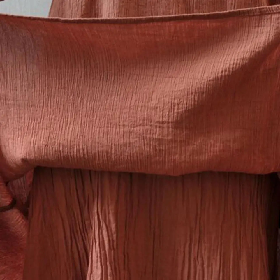 Women Elegant Linen White Dresses Bohemia Layering Vintage Robe Long Sleeve Loose Long Dress Female Autumn Vestidos